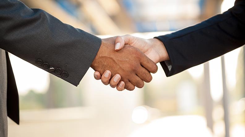 professional handshake
