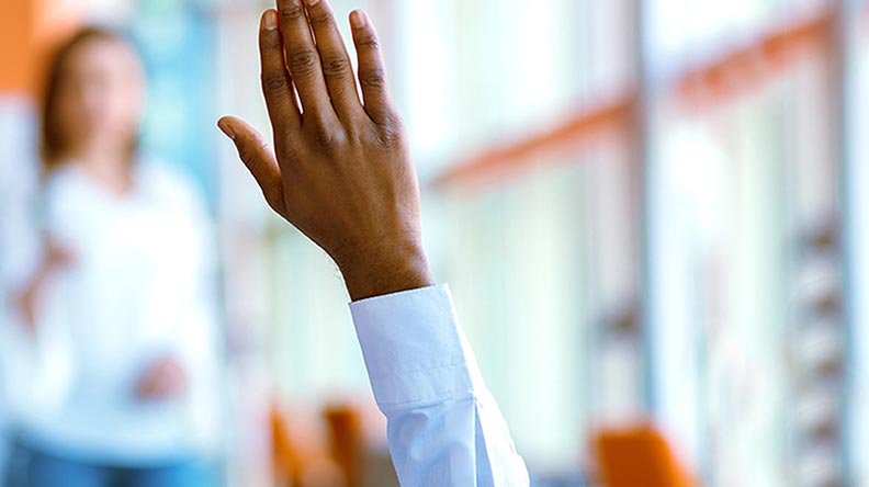 raised hand